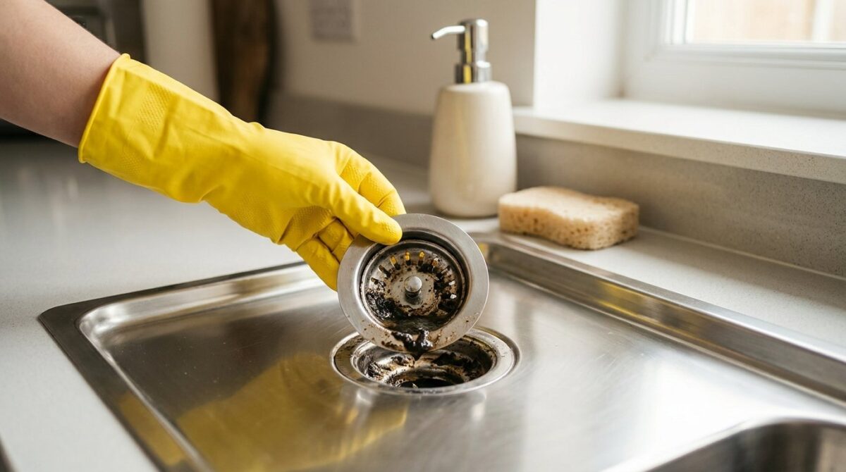 entdecken Sie den versteckten Grund für Spülbeckengeruch und lernen Sie, welcher oft übersehene Bereich wirklich gereinigt werden muss