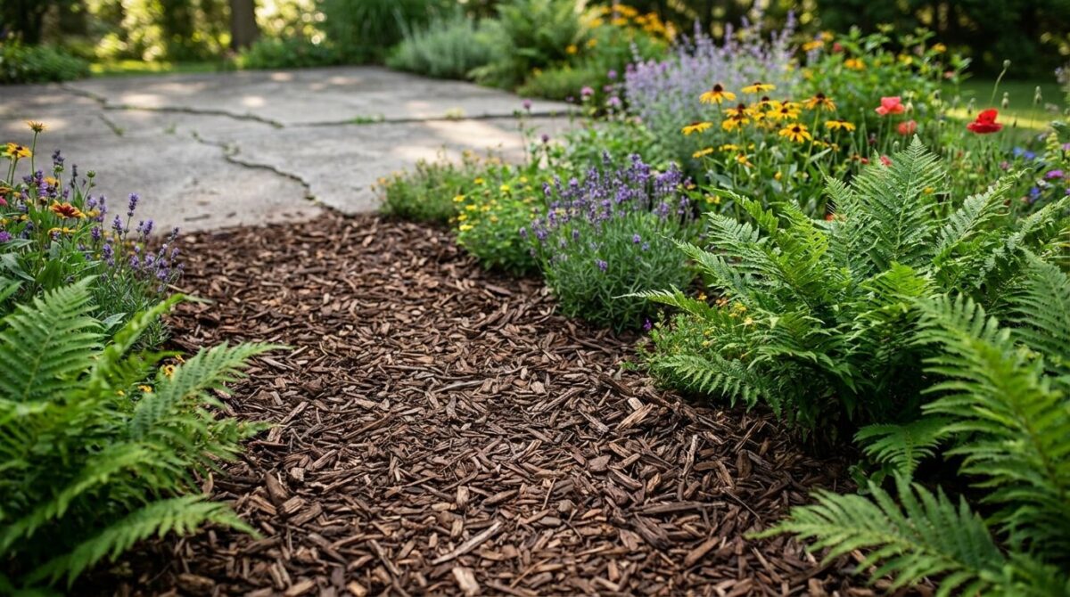 entdecken Sie die ökologische Alternative zu Beton: ein DIY-Gartenpfad, der in wenigen Stunden angelegt wird und Ihren Garten nachhaltig verschönert