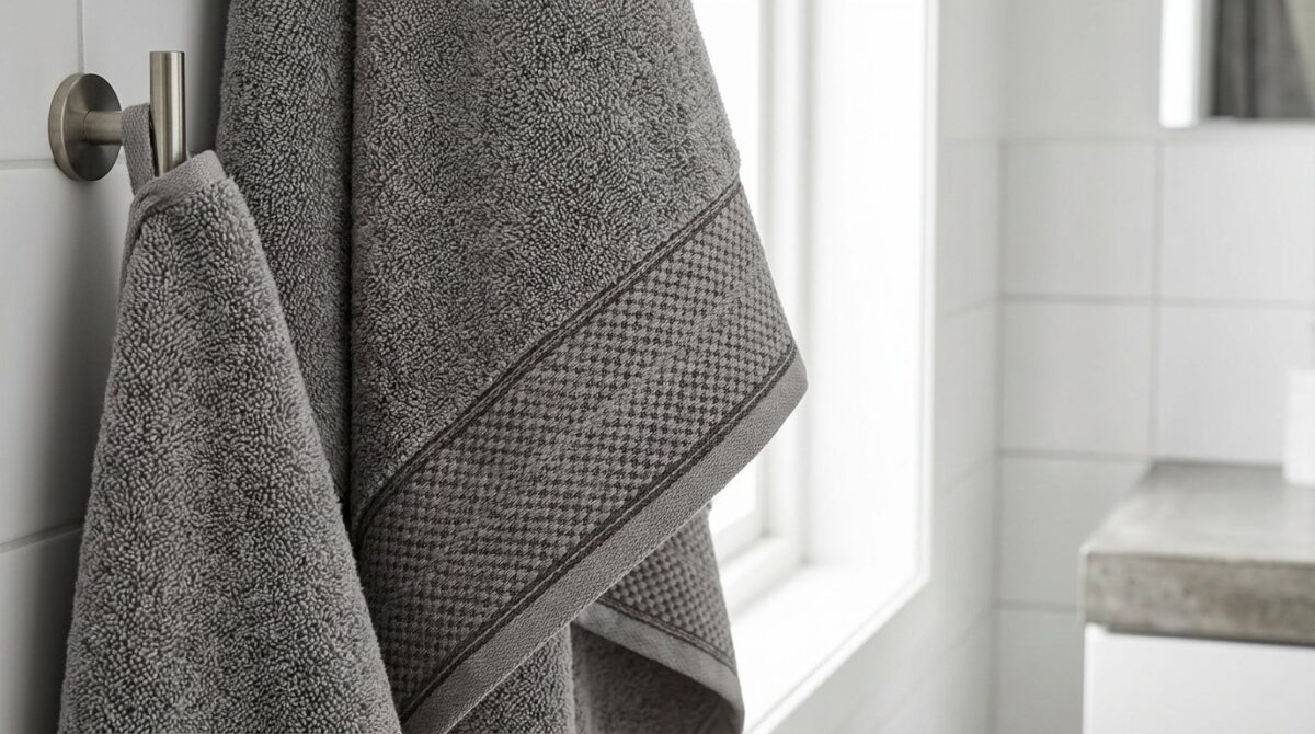 entdecken Sie das verborgene Geheimnis der Gewebestreifen auf Handtüchern und wie die Dobby-Bordüre für Ordnung im Wäscheschrank sorgt