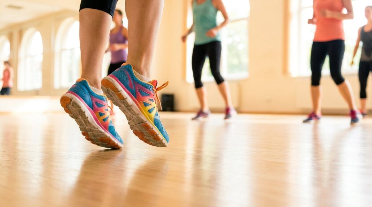 entdecken Sie 5 einfache Zumba-Bewegungen zum Kalorien verbrennen und erreichen Sie Ihre Fitness-Ziele mit dieser unterhaltsamen Tanzform